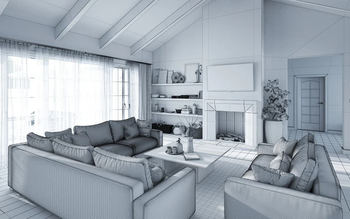 mnml.ai interior render — Reimagine Home alternative 3