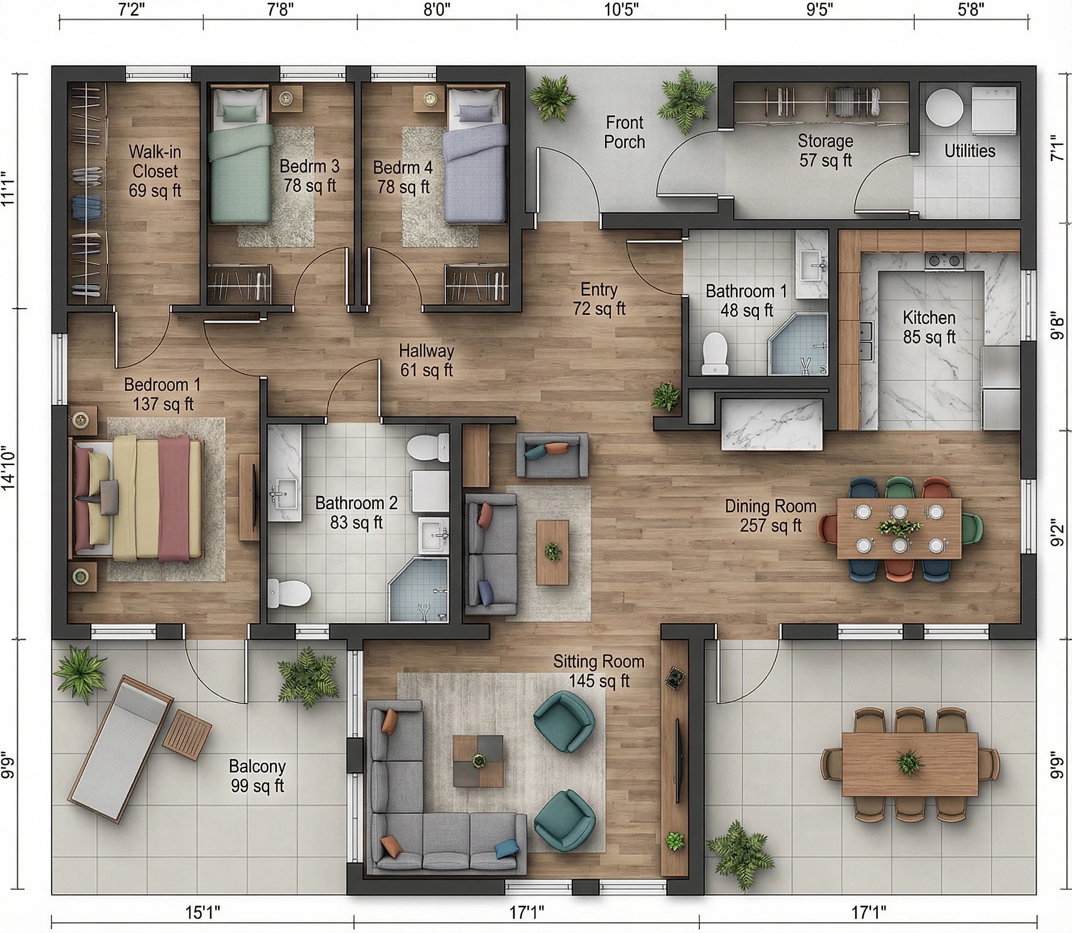 AI render produced from a Revit model 4