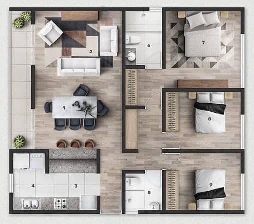 AI-generated architectural site plan 2