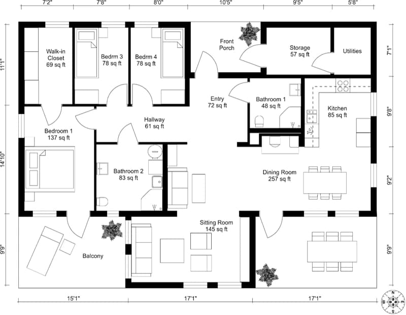 AI-generated architectural site plan 3