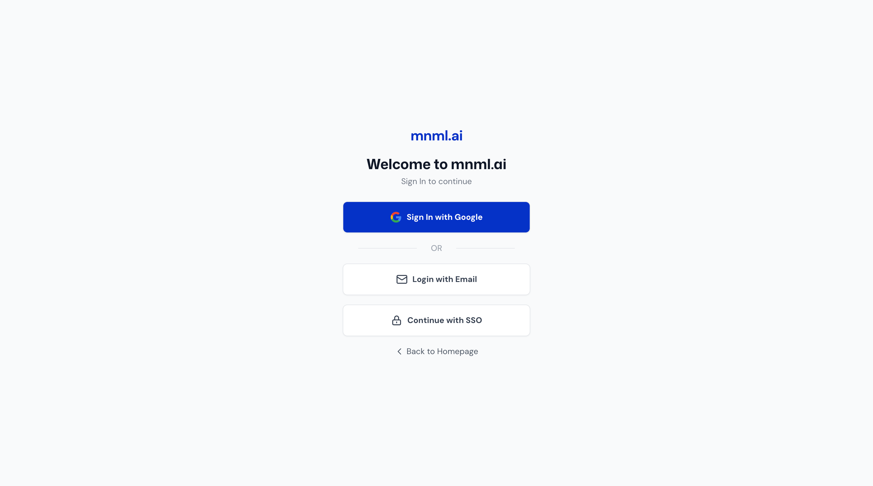 Sign In - mnml.ai